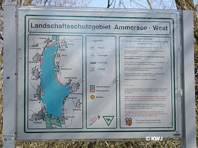 Ammersee. Klick vergrert. Landschaftsschutzgebiet Ammersee-West