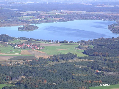 Luftaufnahme Wrthsee in der Ammersee-Region