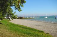 Camping am Ammersee-Strand in Oberbayern
