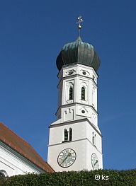 Foto: Kirchturm in Pähl